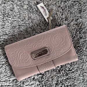 jessica simpson rose embossed wallet
